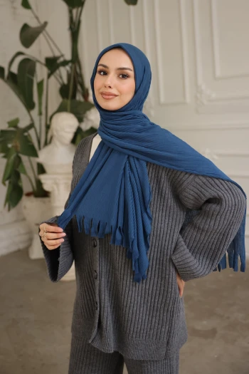 Petrol Yeşili Helen Önü Süngerli Pratik Piliseli Şal