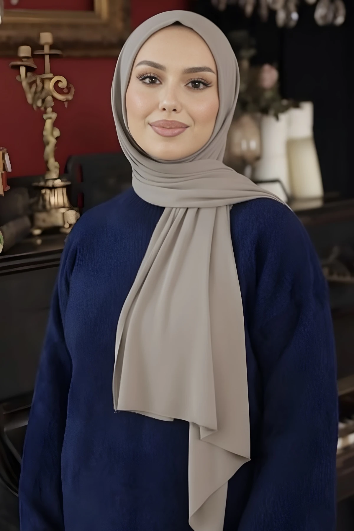 Taş Helen Önü Süngerli Pratik Penye Şal