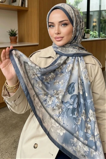 Füme Desenli Soft Şal