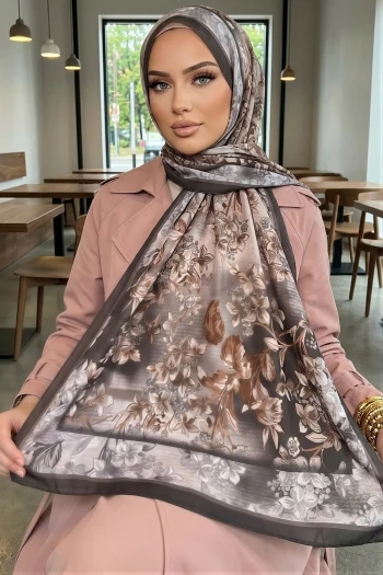 Gül Kurusu Desenli Soft Şal