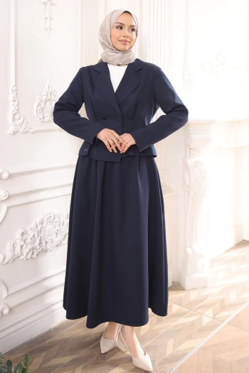 Lacivert Ceket Etekli Takım