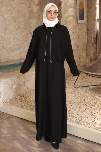 Siyah Ceket Kombinli Elbise