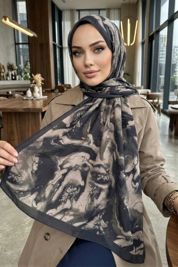 Siyah İpekhan Seren Şal