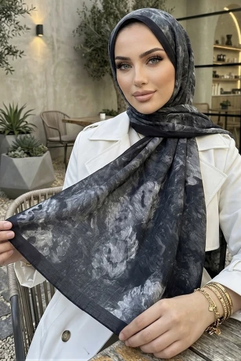 Siyah İpekhan Seren Şal