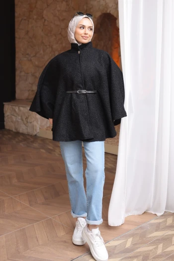 Siyah Kemerli Buklet Panço