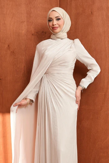 Taş Önü Büzgülü Abiye