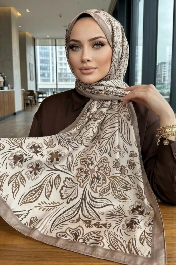 Vizon Etnik Desenli Soft Şal