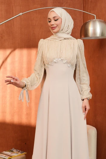 Vizon Kol Sırt Bağlama Detaylı Abiye