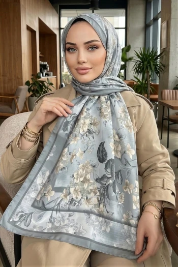 Yeşil Desenli Soft Şal