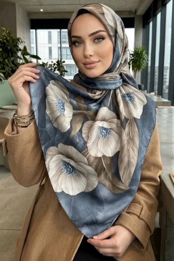 Füme Desenli Soft Şal