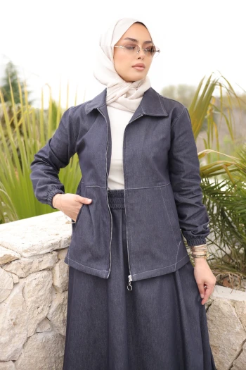 Lacivert Ceket Etekli Takım