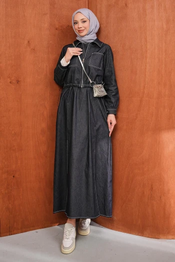 Lacivert Fermuarlı Ceket Kot Jile Takım