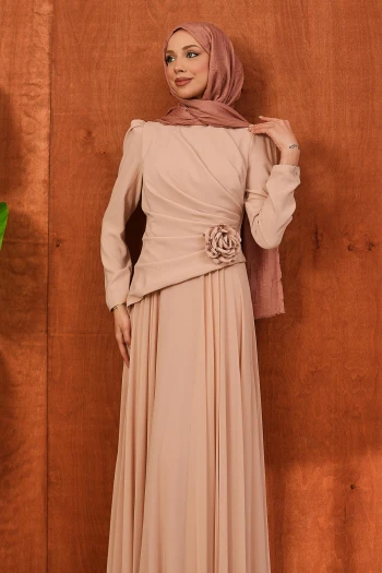 Pudra Önü Drapeli Abiye