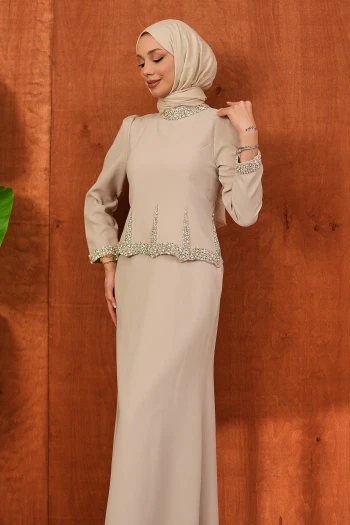 Taş Taş Detaylı Tasarım Abiye