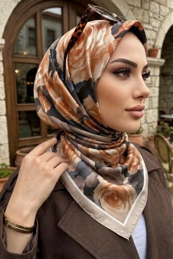 Vizon Desenli Soft Eşarp
