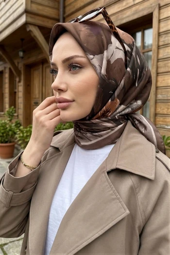 Vizon Desenli Soft Eşarp