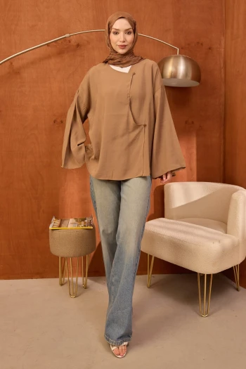 Vizon Ön Bağlamalı Kimono