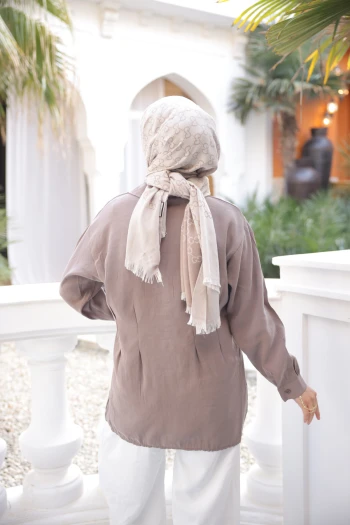 Vizon Önü Pens Detaylı Modal Dokuma Gömlek