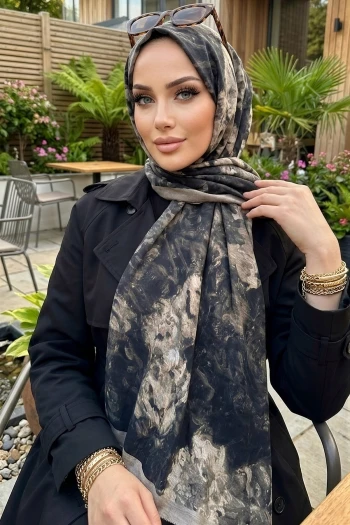 Vizon Siyah İpekhan Seren Şal