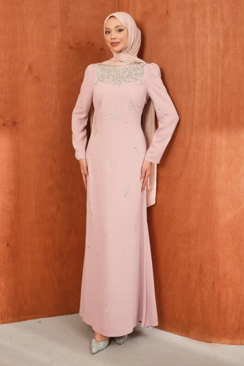 Pudra Taşlı Balık Model Abiye