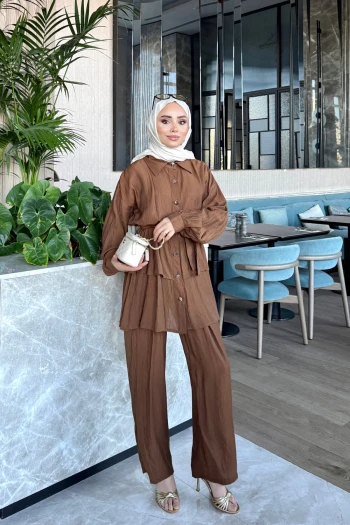 Camel Tunik Pantolonlu Takım