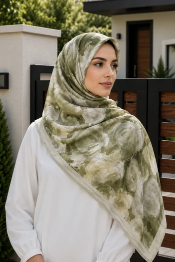 Mint Yeşili Pamuklu Soft Şal