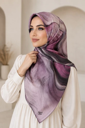 Gül Kurusu Kristal Eşarp