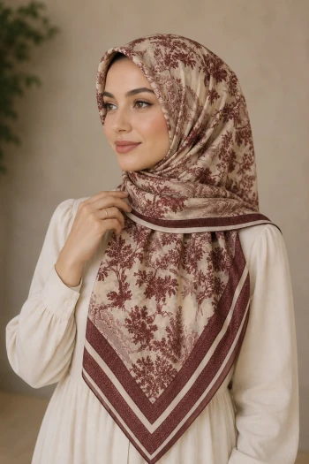 Gül Kurusu Pamuklu Soft Eşarp