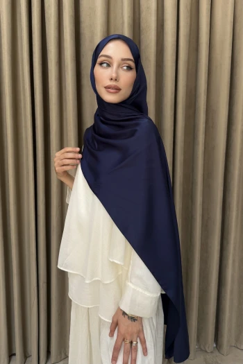 Lacivert Kristal Abiye Şal