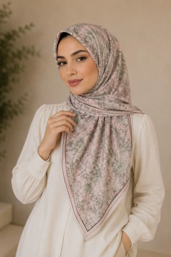 Pudra Pamuklu Soft Eşarp