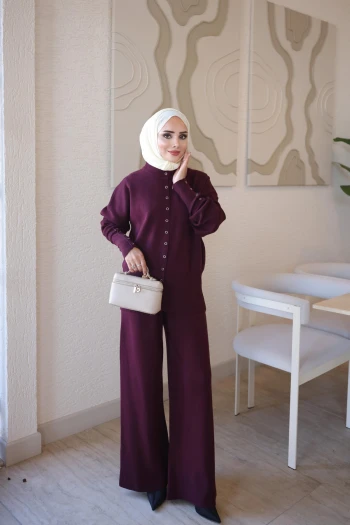 Mürdüm Corsman Premium Triko Hırka Pantolonlu Takım