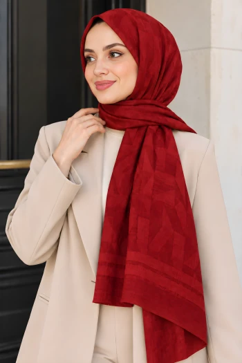 Kırmızı Aura Soft Şal