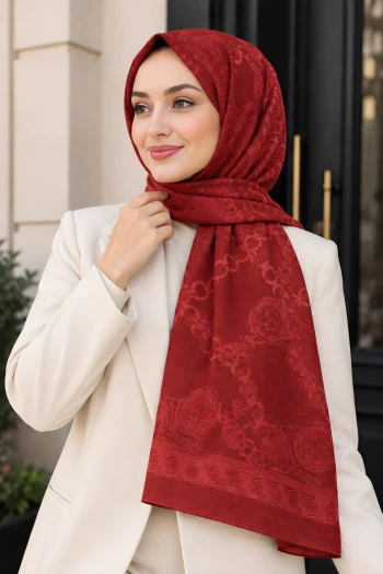 Kırmızı Aura Soft Şal