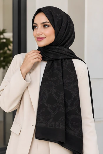 Siyah Aura Soft Şal