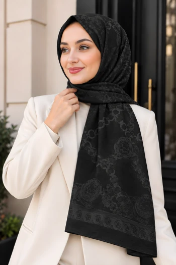 Siyah Aura Soft Şal