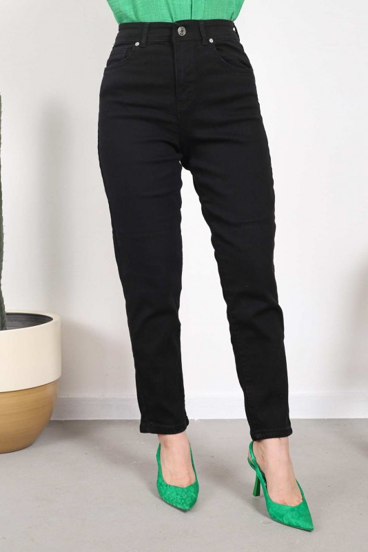 Siyah Yüksek Bel Jeans Pantolon