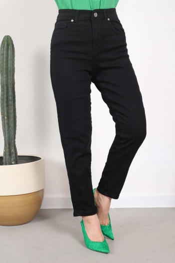 Siyah Yüksek Bel Jeans Pantolon