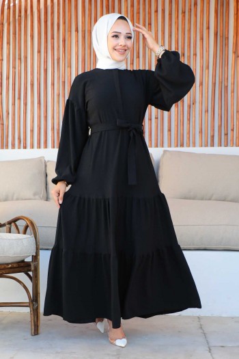 Siyah Bürümcük Elbise