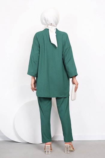 Zümrüt Yeşili Kimono Bürümcük Takım